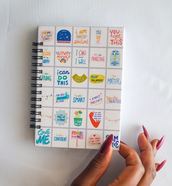 White Affirmations Mini Notebook (A6)