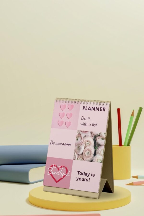 Kids’ To-Do List with Desk Display - Pink Cover