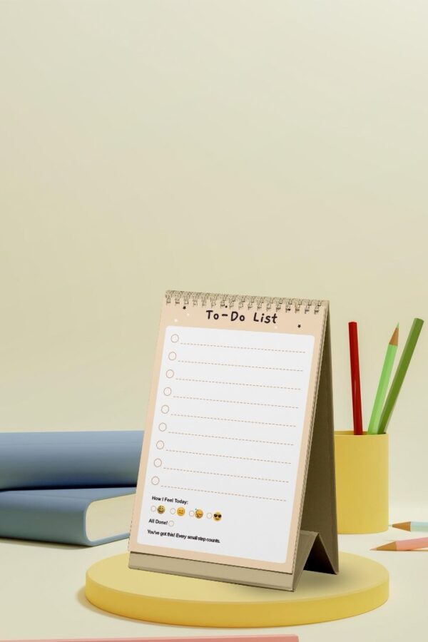 Kids’ To-Do List with Desk Display - Pink Cover - Image 2